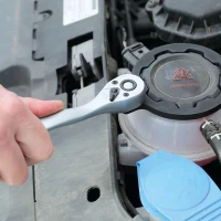 Laser wrench easily removes difficult VW coolant expansion tank caps 