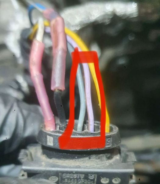 The wires, marked in red, were the cause of the fault