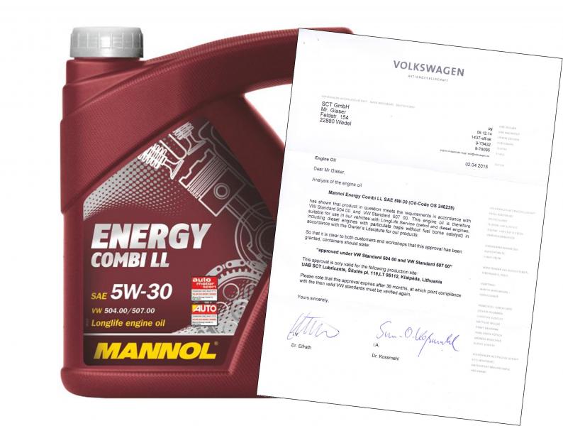 Mannol oil approved by VW