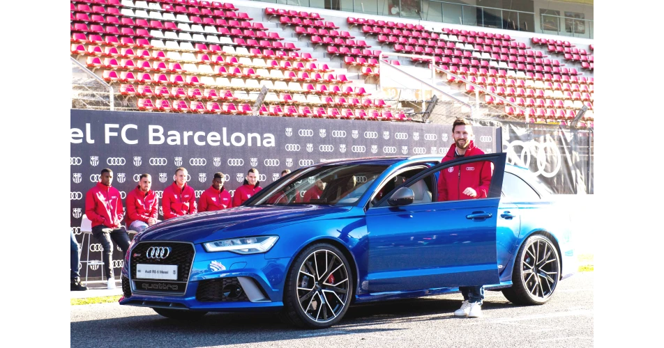 Barcelona footballers collect new Audi company cars