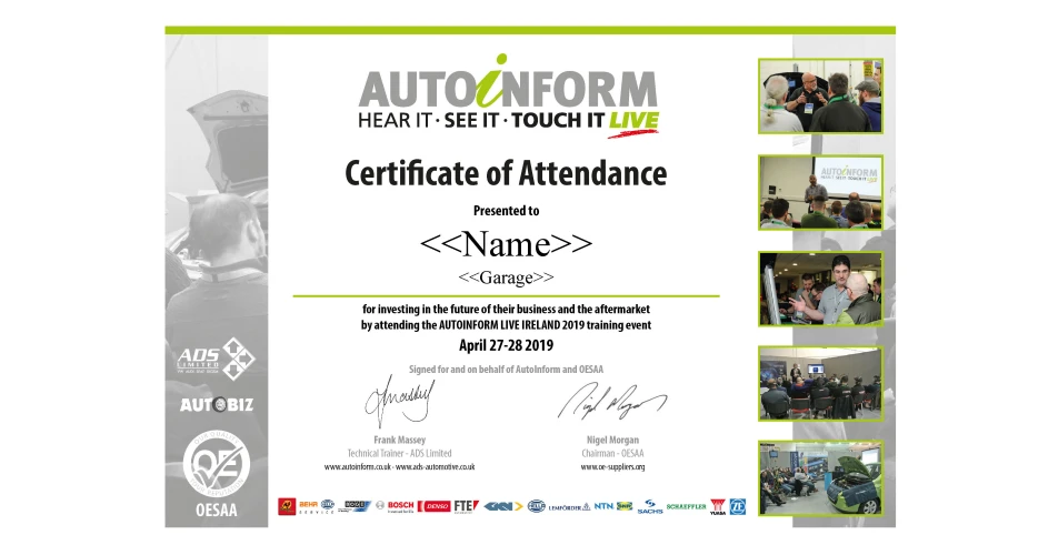 Get the training and make the savings with Autoinform LIVE  