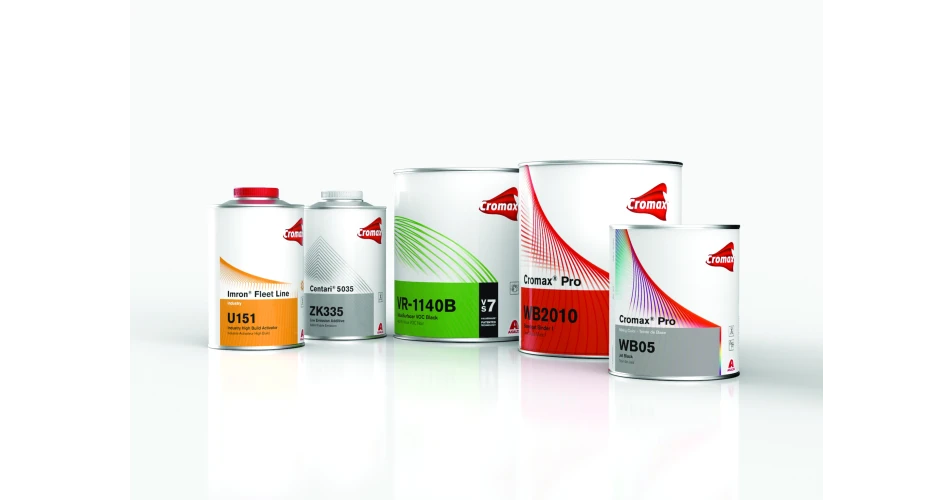 New look labels for Cromax refinish paint products 