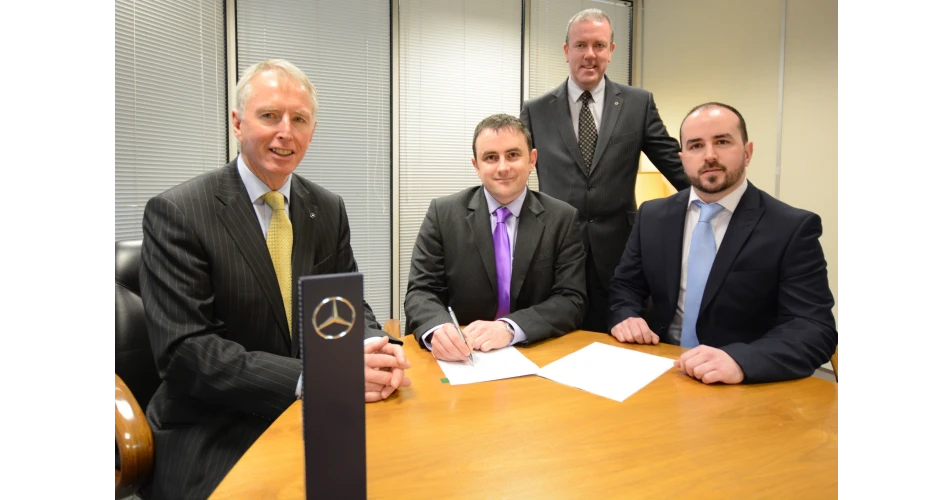 Cork Truck Services sign for Mercedes-Benz