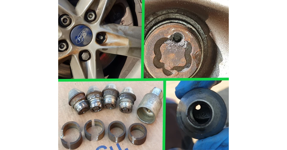 Ford Focus - Locking wheel nut removal