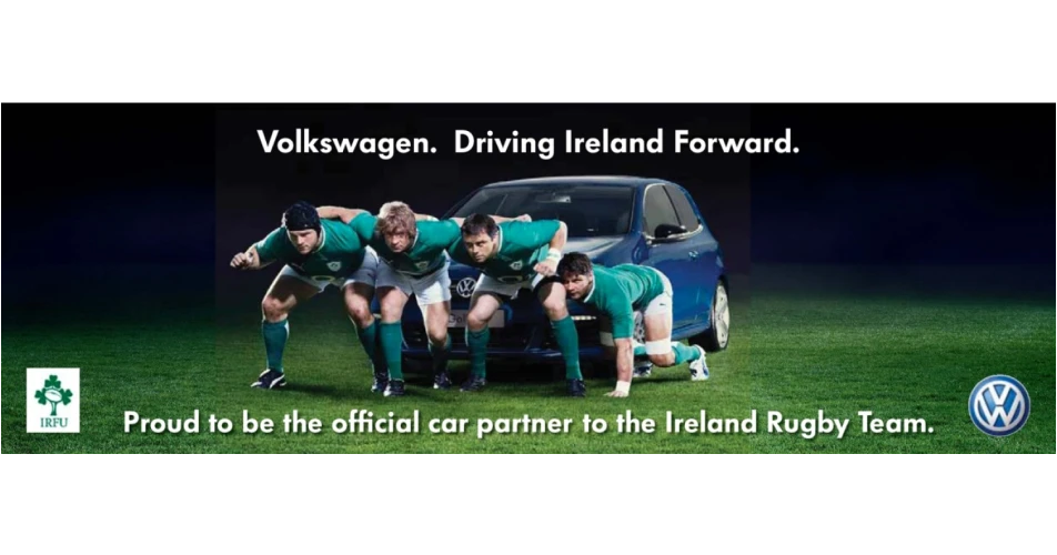 VW partner with Irish rugby team