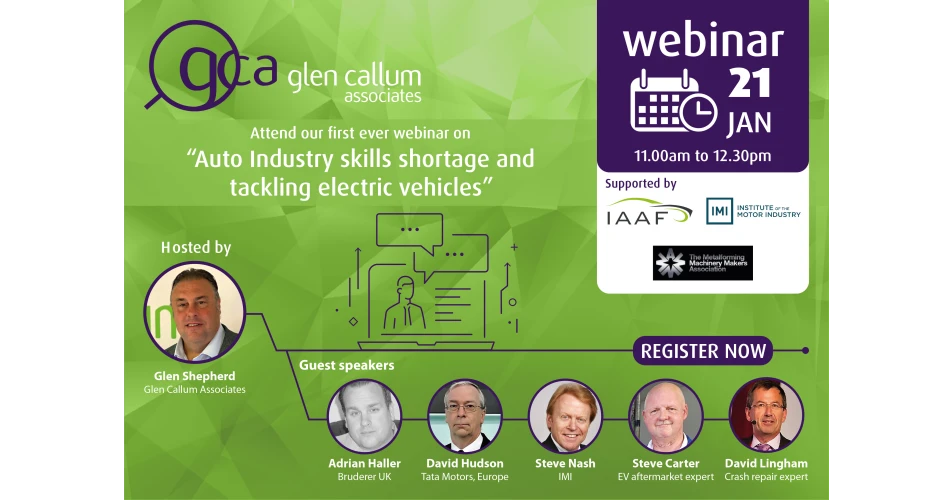 Webinar to look at automotive skills shortage and EV challenges