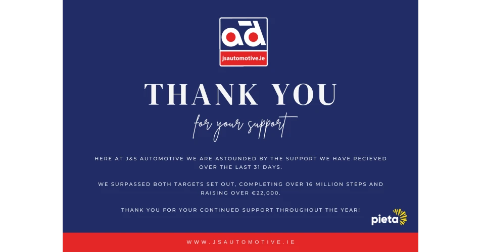 A big thank you from the J&amp;S team