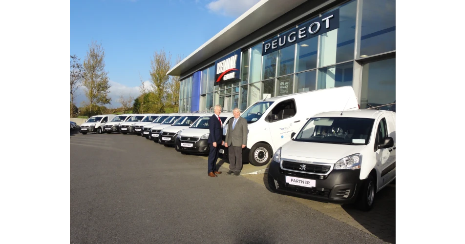 Kenny Galway delivers new Peugeot van fleet to Tim Kelly Group