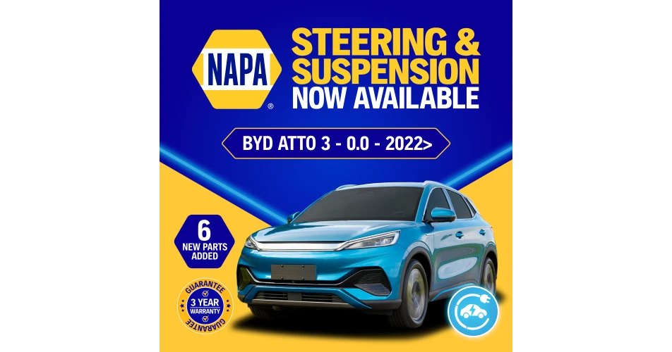 NAPA Offers new Steering &amp; Suspension parts for the BYD ATTO 3