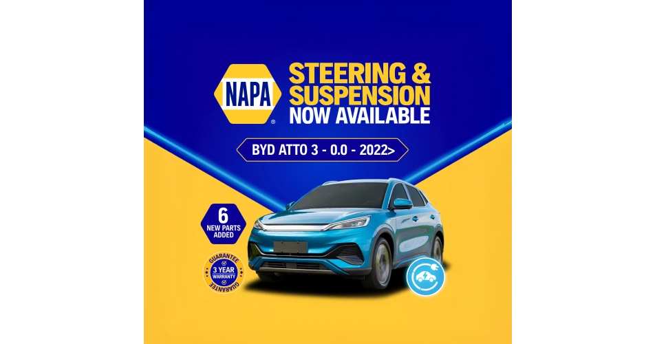 NAPA Offers new Steering & Suspension parts for the BYD ATTO 3