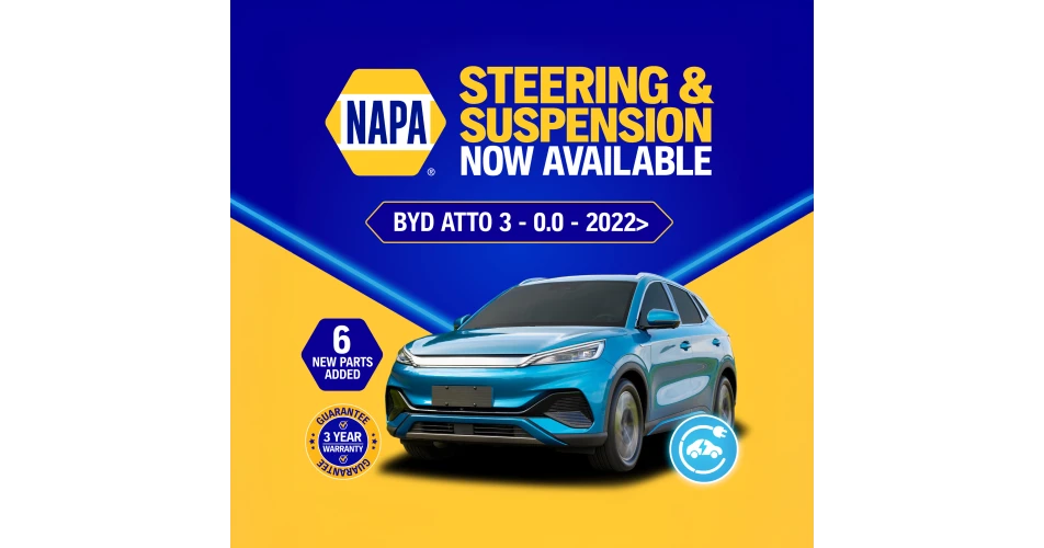 NAPA Offers new Steering & Suspension parts for the BYD ATTO 3