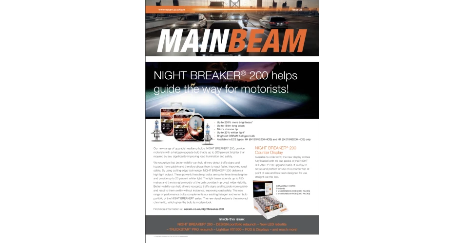 OSRAM newsletter highlights new products and upgrade options 