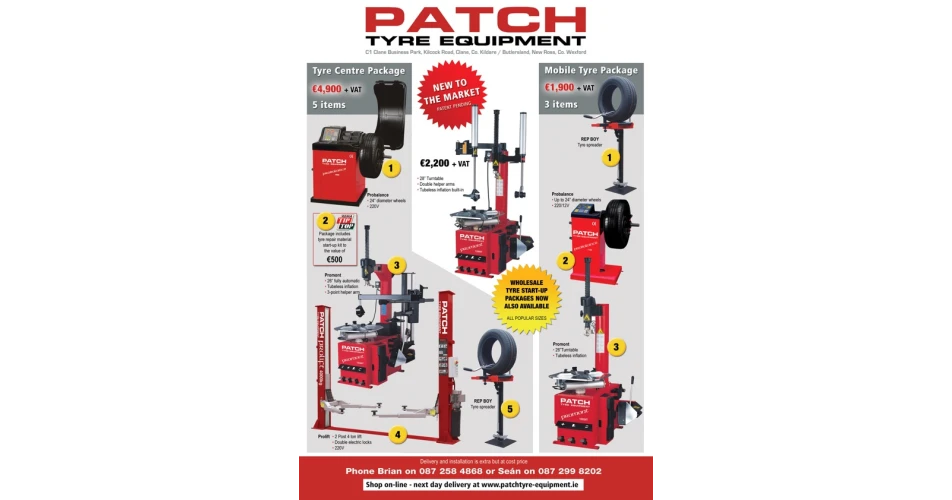 New workshop equipment from Patch Tyre Equipment