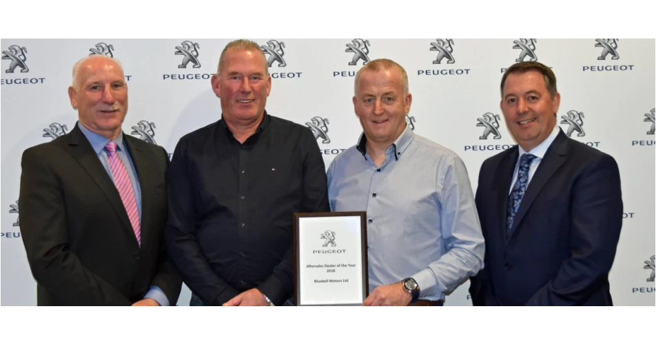 Bluebell awarded Peugeot Aftersales Dealer of the Year