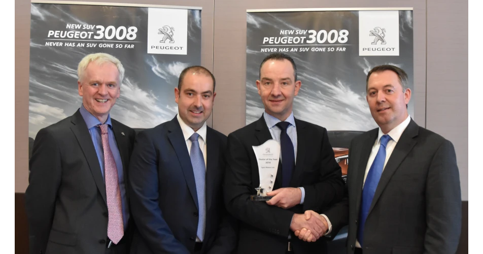 Lynn Motors, Dundalk are Peugeot Dealers of the Year&nbsp;<br />
