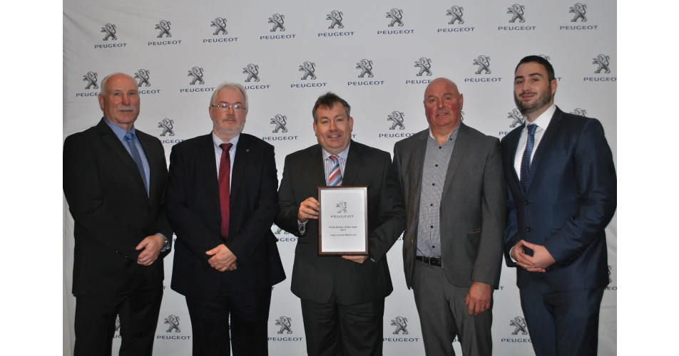 Hugo Loonam Motors Peugeot Parts Dealer of the Year