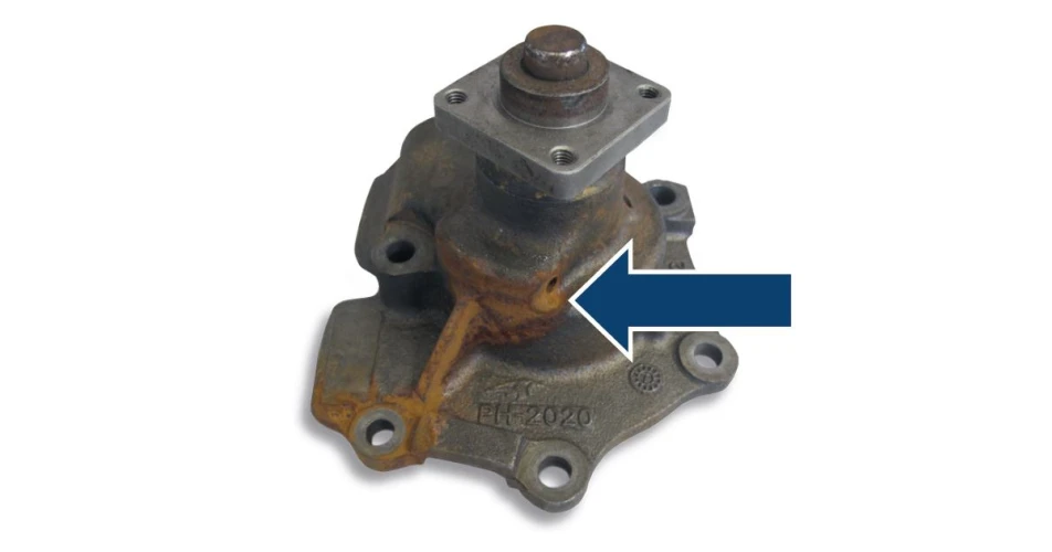 Water pump leak diagnostics