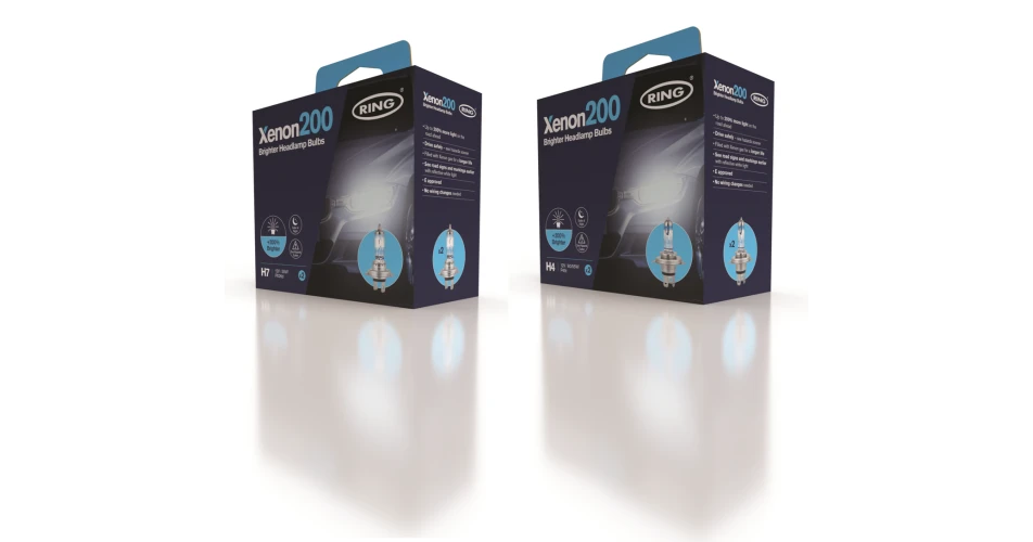 200% more light on the road with Ring Xenon200 bulbs&nbsp;