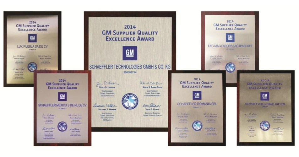 Schaeffler honoured with 24 GM Excellence Awards