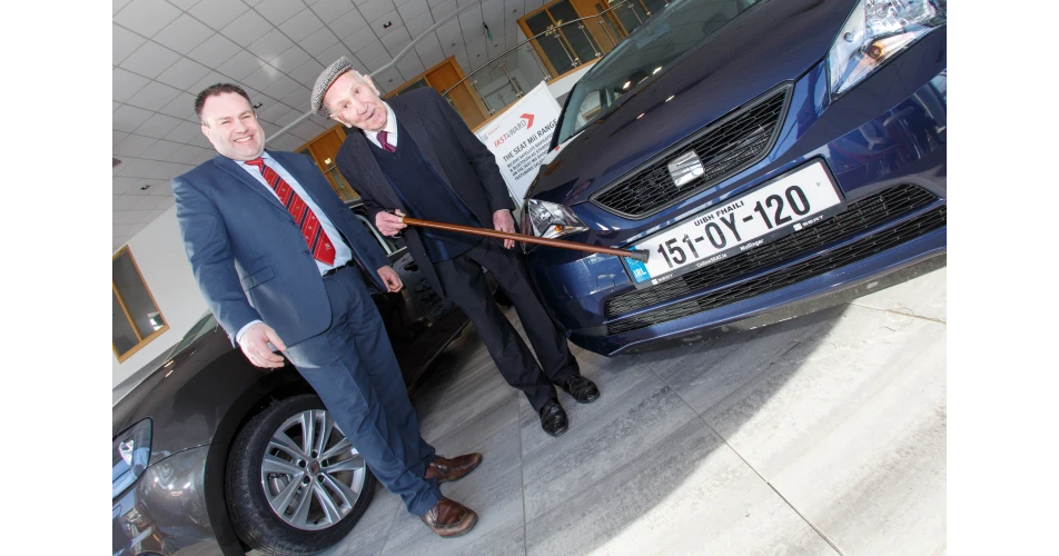 Loyal Colton Motors customer drives away in new SEAT Mii