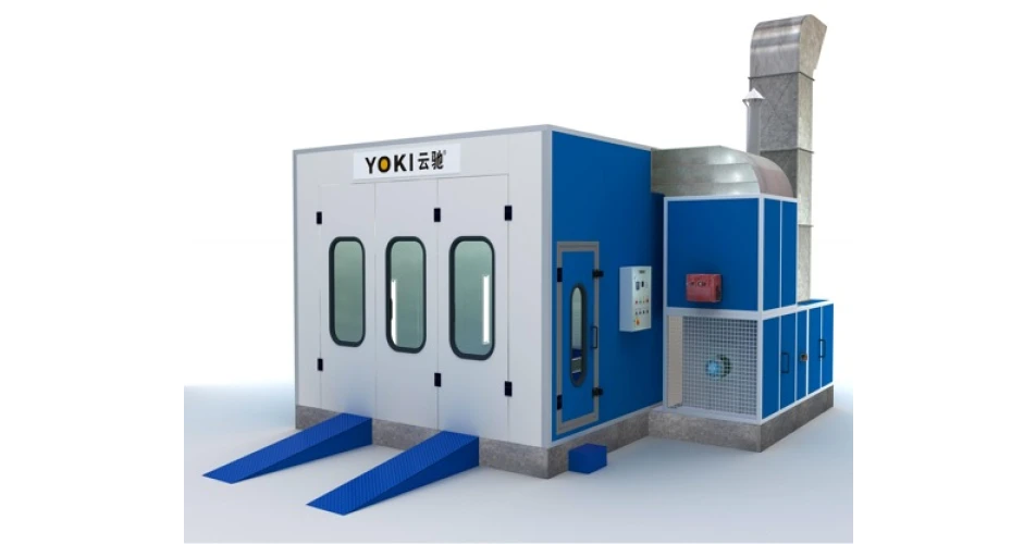 Single phase spray booth