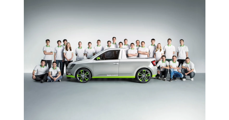&Scaron;KODA trainees build sassy pickup based on the &Scaron;KODA Fabia