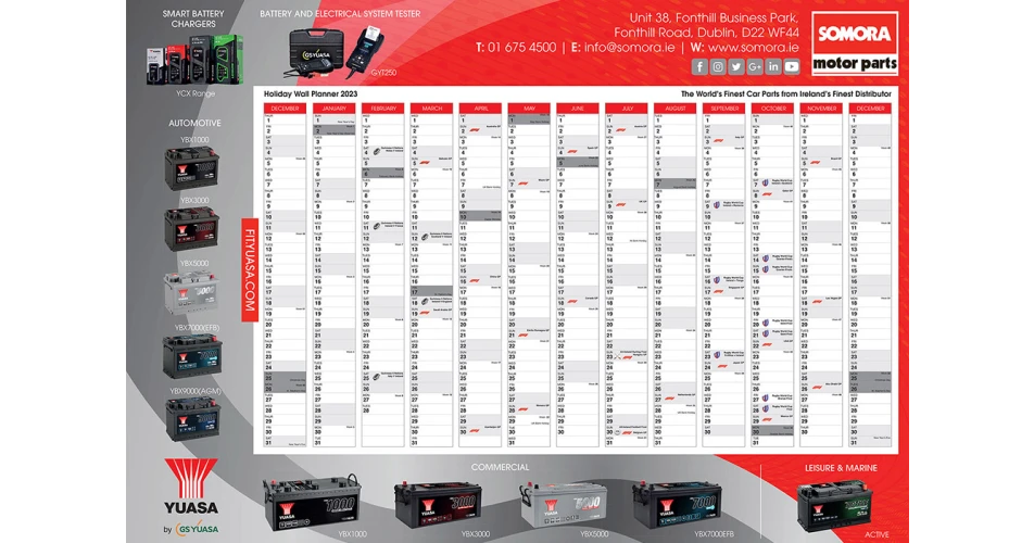 2023 wall planner from Somora