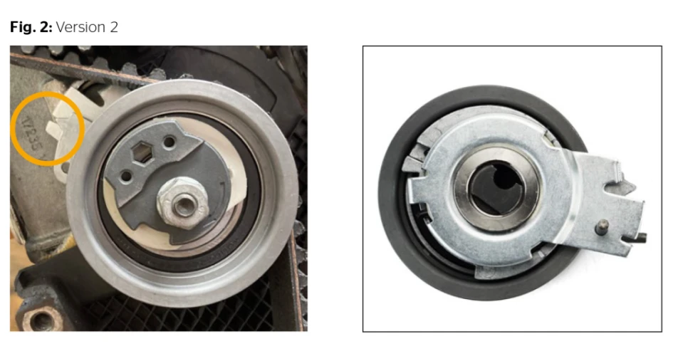 Variations in VAG tensioner pulleys