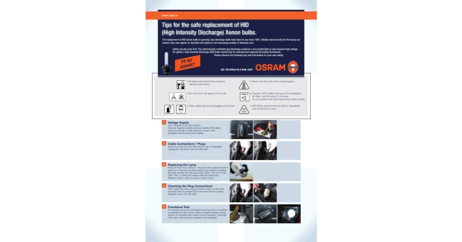 Tips for replacement of HID Xenon Bulbs
