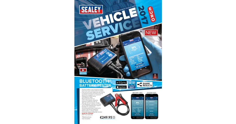 New Vehicle Service promotion from Sealey