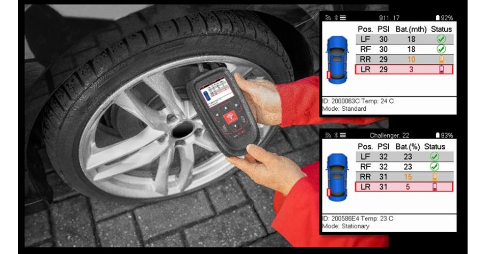 Simple TPMS battery status checks with Bartec
