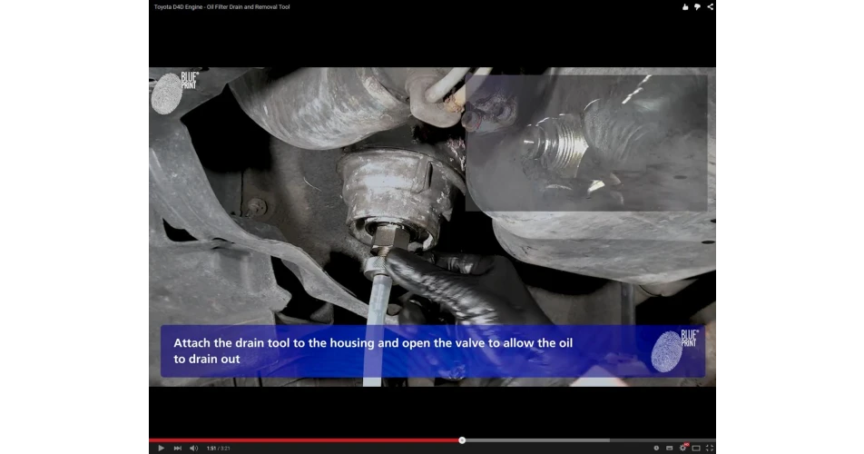Toyota D-4D oil filter removal and drain tool now on Blue Print TV&nbsp; 