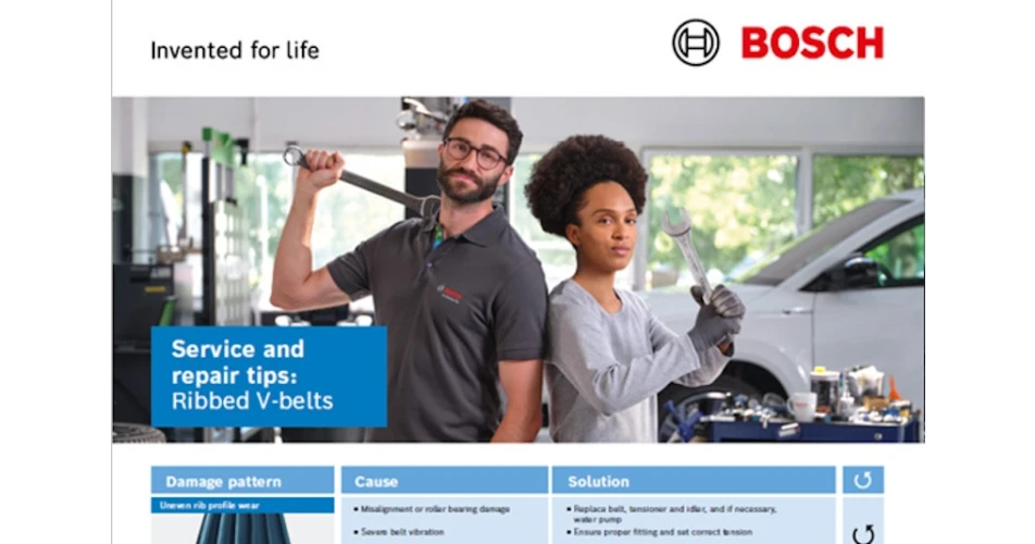Bosch guide to Ribbed V-Belts issues