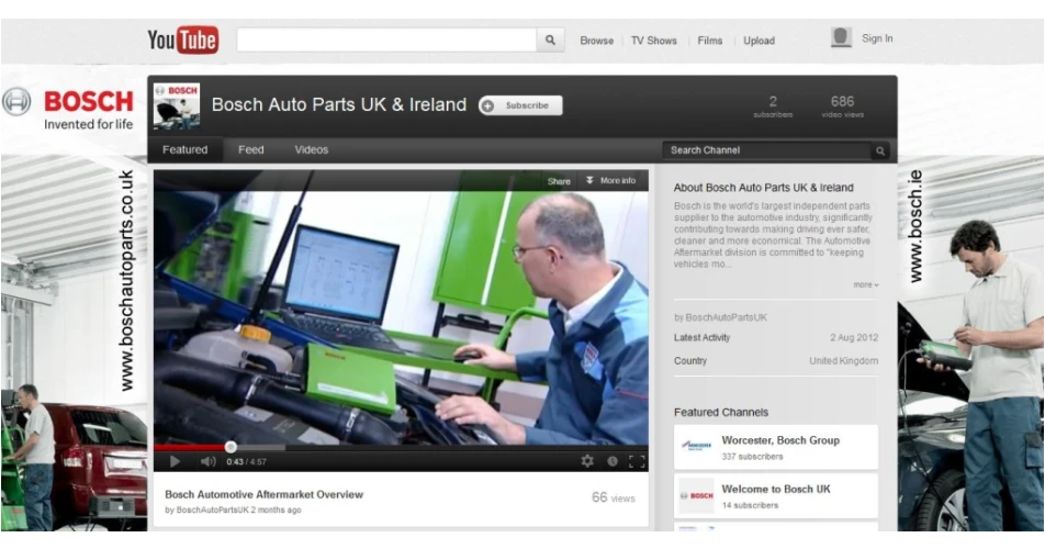 Bosch Aftermarket launches YouTube channel
