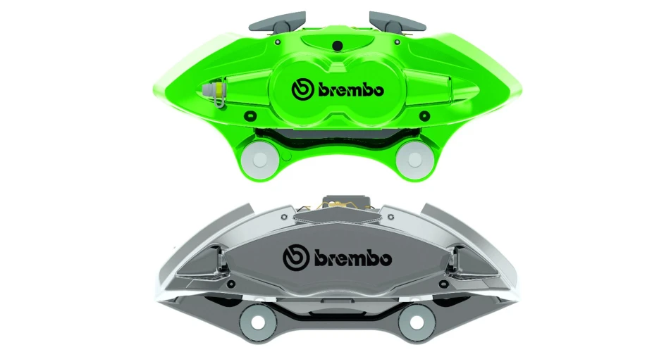 Brembo Xtra callipers add a splash of colour to the wheels