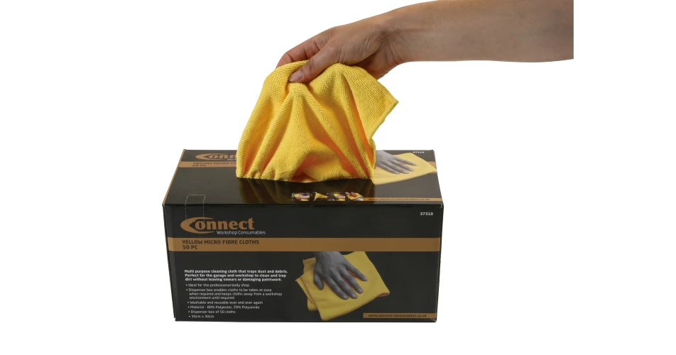 Clean up with versatile multipurpose microfibre cleaning cloths from Connect