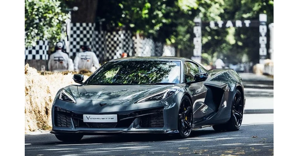 New Corvette E-Ray hybrid on show at Goodwood