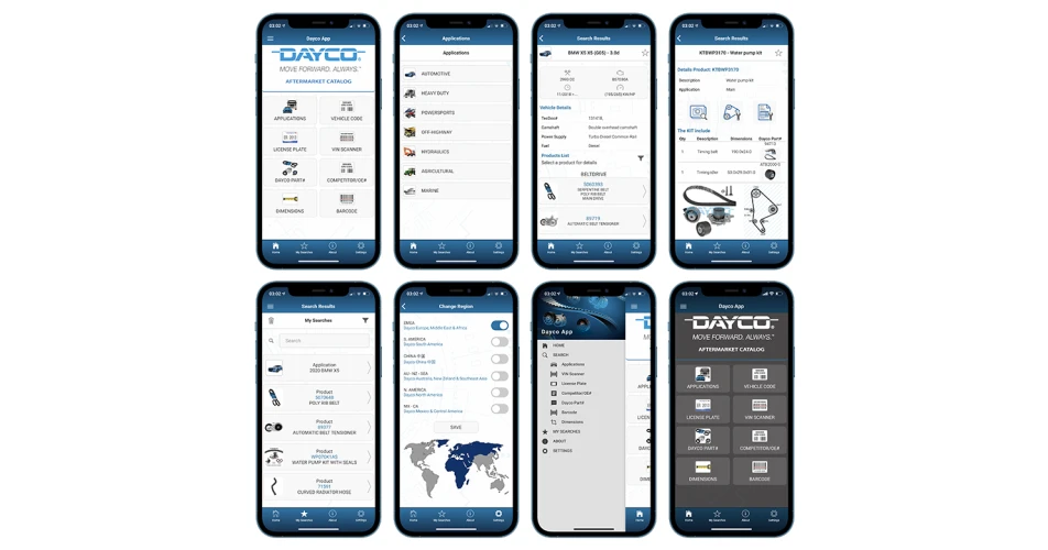 Dayco update mobile catalogue app