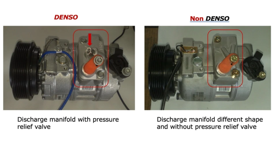 How to recognise counterfeit DENSO compressors