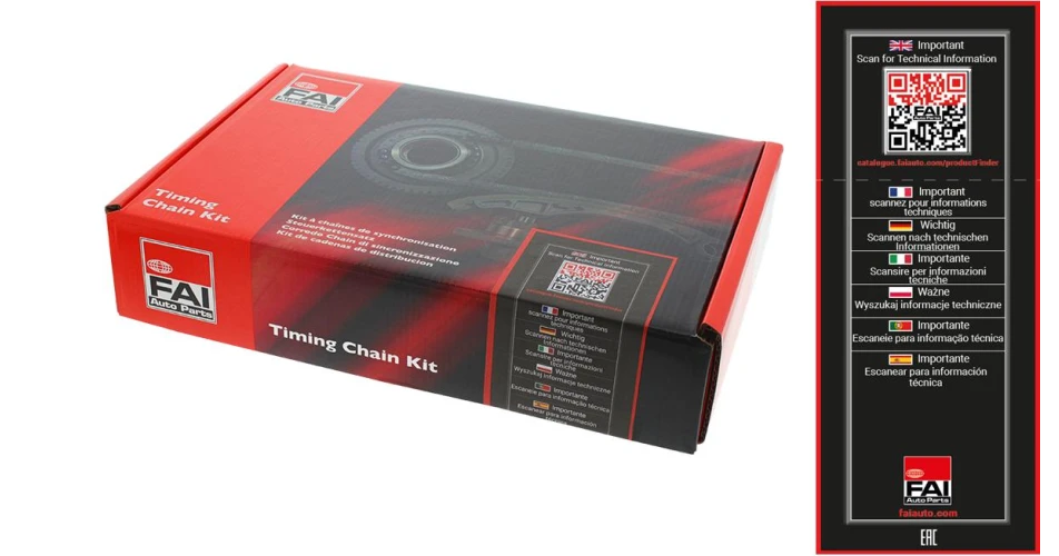 FAI Timing Chain Kits now with QR code link to tech data