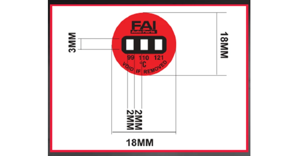 Irreversible Temp Engine Stickers from FAI 