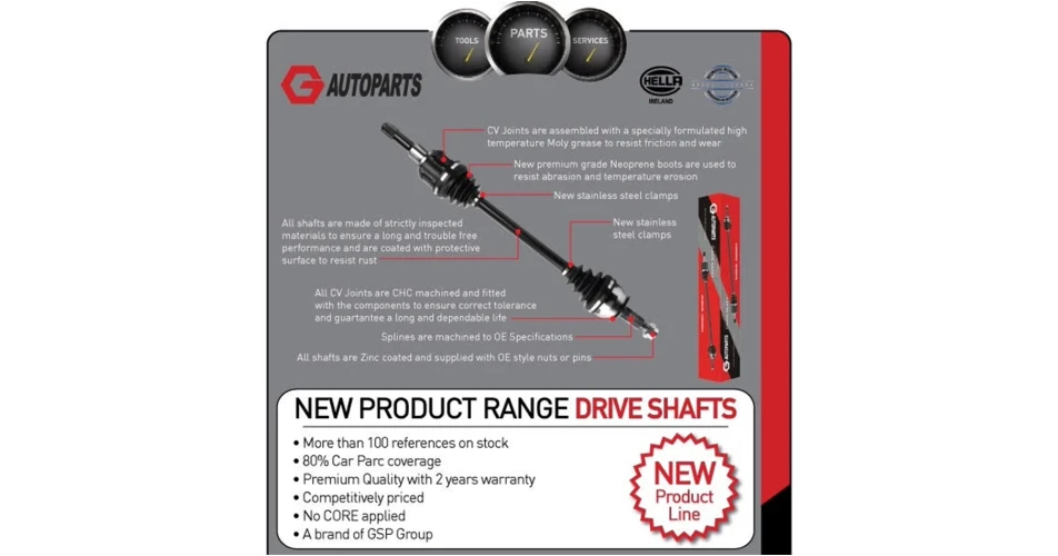 New driveshaft range from HELLA Ireland 