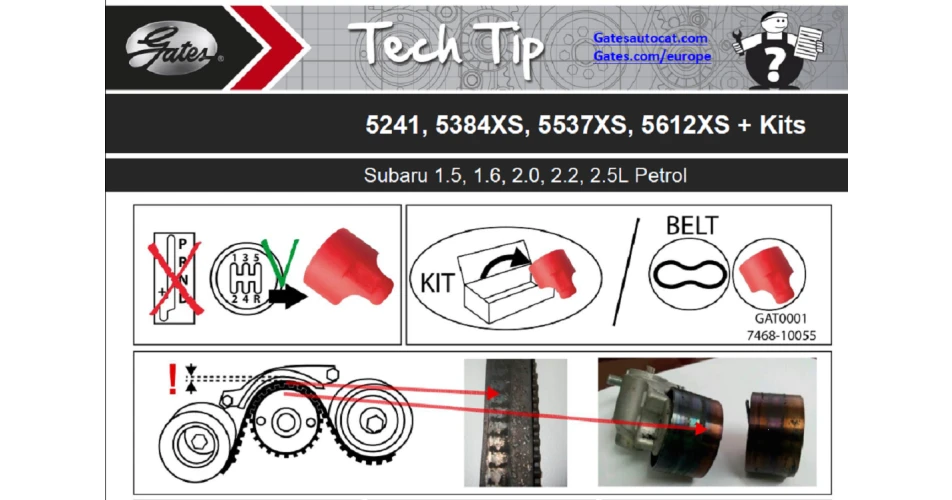 Gates issues new Subaru timing belt installation guidance