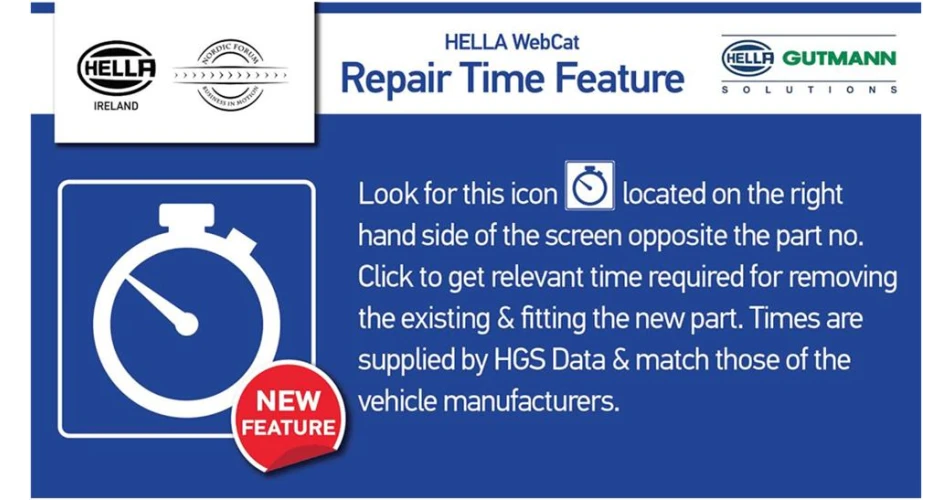 HELLA Ireland adds WebCat Repair Time feature 