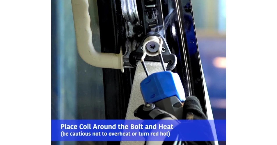 Seat Belt Bolts removal made easy with Induction Heat