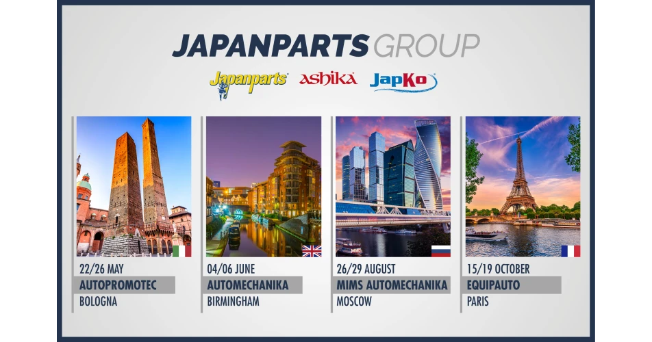 Japanparts to show range at major international trade exhibitions