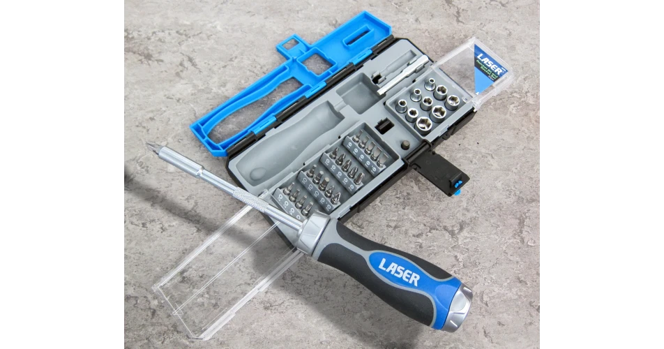 Versatile ratchet screwdriver set from Laser Tools