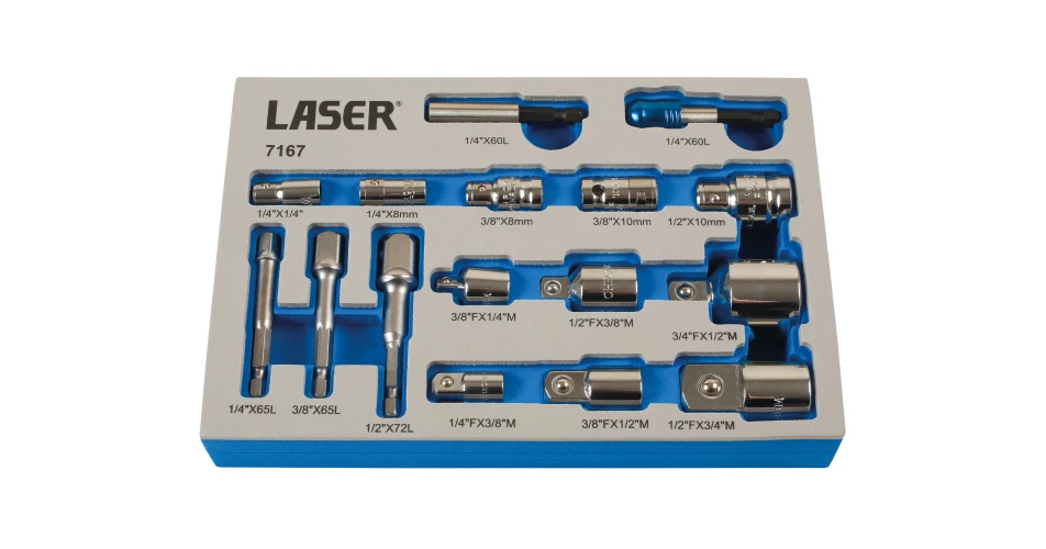 New Socket and Bit Adaptor Set from Laser Tools