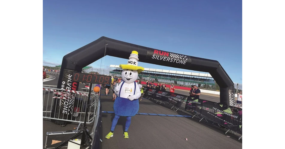 Mr Sparky joins in the fun at Run Silverstone