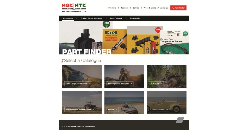 NGK launches new improved Part Finder